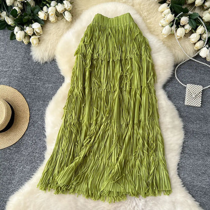 Midi Long Skirt For Women High Waist Skirts by MadisonnSavannahBoutique
