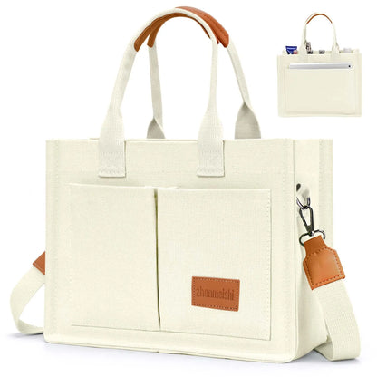 Canvas Tote Bags with Pockets by MadisonnSavannahBoutique