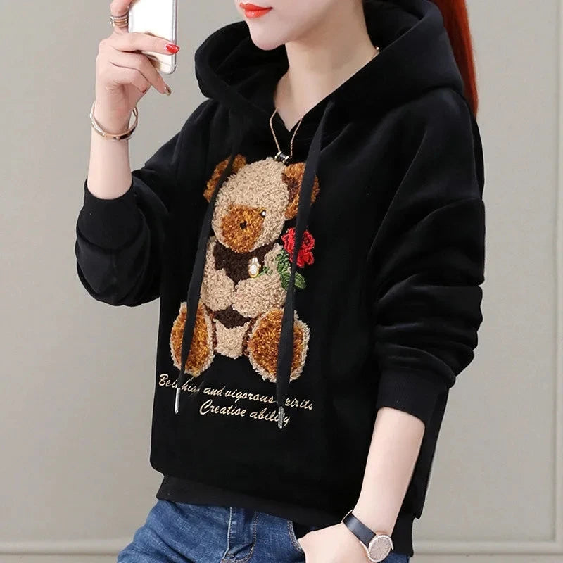 Velvet Hooded Sweatshirt by MadisonnSavannahBoutique