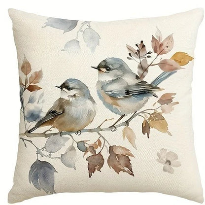 Bird Flower Pattern Soft Comfortable Cushion Cover ,18x18 inch by MadisonnSavannahBoutique