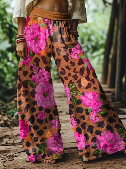 Floral Print Wide Leg Pants by MadisonnSavannahBoutique