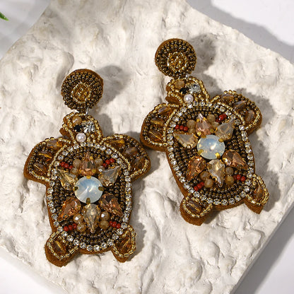 Bohemian Starfish Lobster Conch Seed Bead Drop Earrings Handmade by MadisonnSavannahBoutique