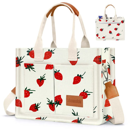 Canvas Tote Bags with Pockets by MadisonnSavannahBoutique