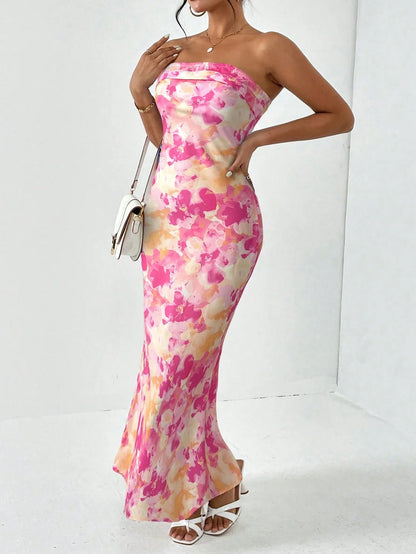 Women Sleeveless Backless Floral Print Maxi Dress Summer by MadisonnSavannahBoutique