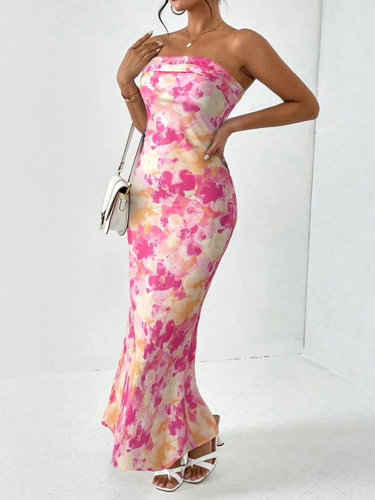 Women Sleeveless Backless Floral Print Maxi Dress Summer by MadisonnSavannahBoutique