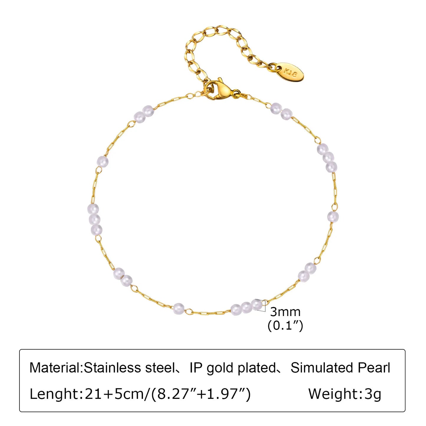 18k Gold Plated Foot Chain by MadisonnSavannahBoutique