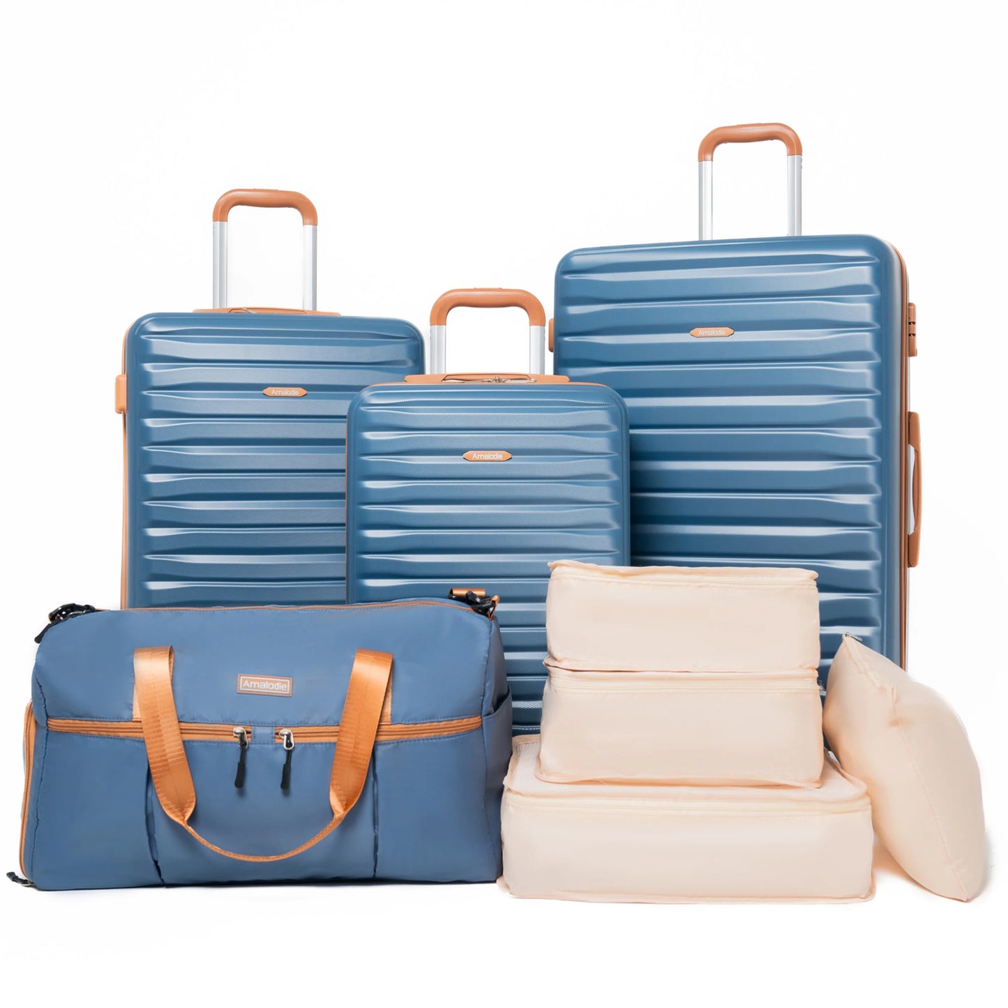 3 Piece Suitcases with Double Spinner Wheel, Hard Case Luggage with TSA Lock, Travel Duffle Bag by MadisonnSavannahBoutique