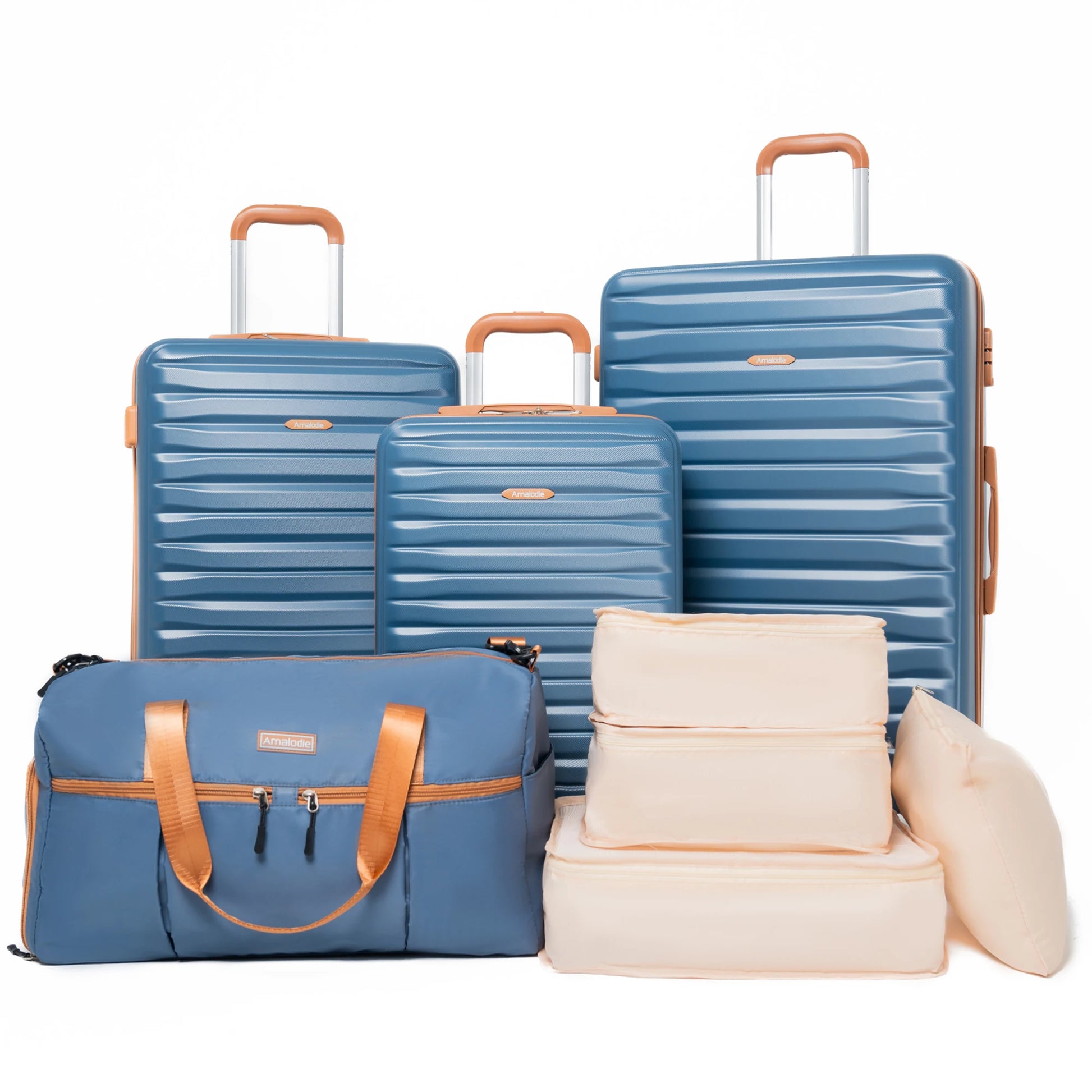 3 Piece Suitcases with Double Spinner Wheel, Hard Case Luggage with TSA Lock, Travel Duffle Bag by MadisonnSavannahBoutique