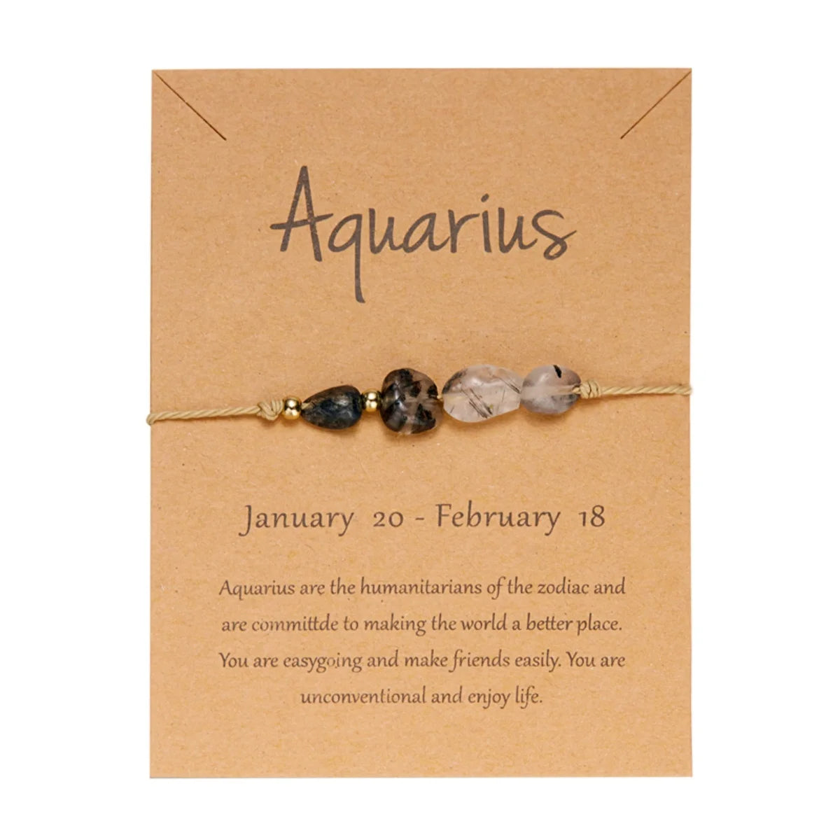 Charm 12 Constellation Irregular Natural Stone Beads Bracelets Birthstone Zodiac Signs by MadisonnSavannahBoutique