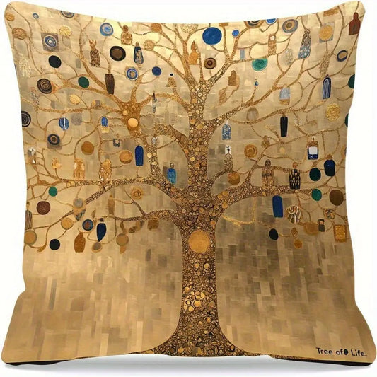 Gustav Klimt Tree of Life Cushion Cove by MadisonnSavannahBoutique