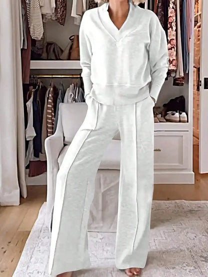 2-Piece Wide Leg Pants Set by MadisonnSavannahBoutique