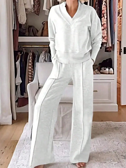 2-Piece Wide Leg Pants Set by MadisonnSavannahBoutique