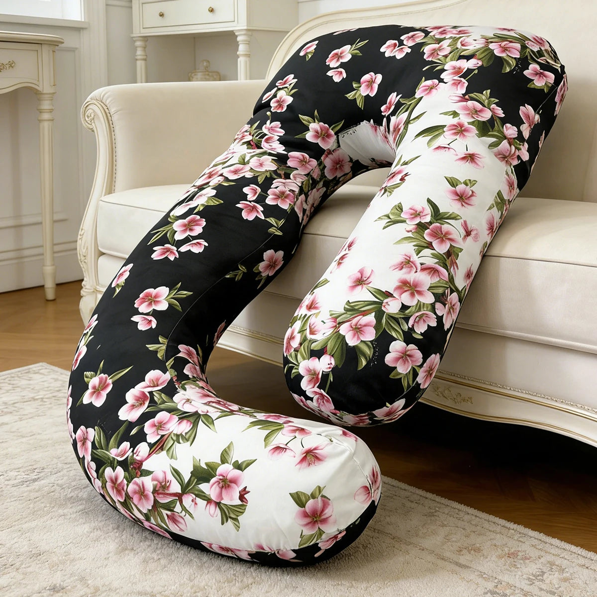 Light Luxury Floral U-Shaped Pillow by MadisonnSavannahBoutique