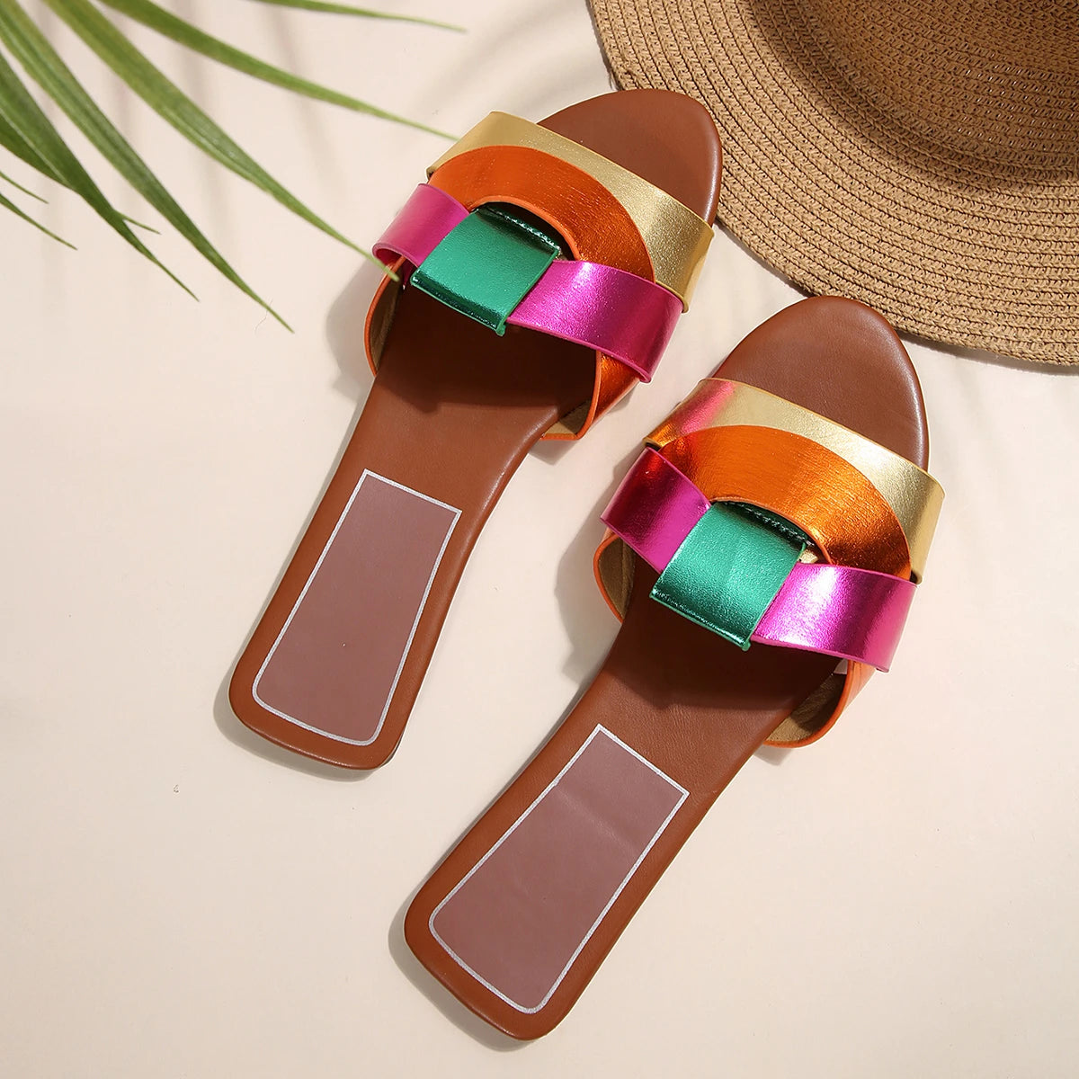 Luxury Designer Women's Flat Slippers by MadisonnSavannahBoutique