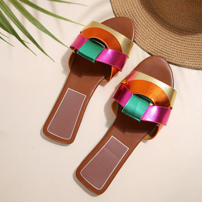 Luxury Designer Women's Flat Slippers by MadisonnSavannahBoutique